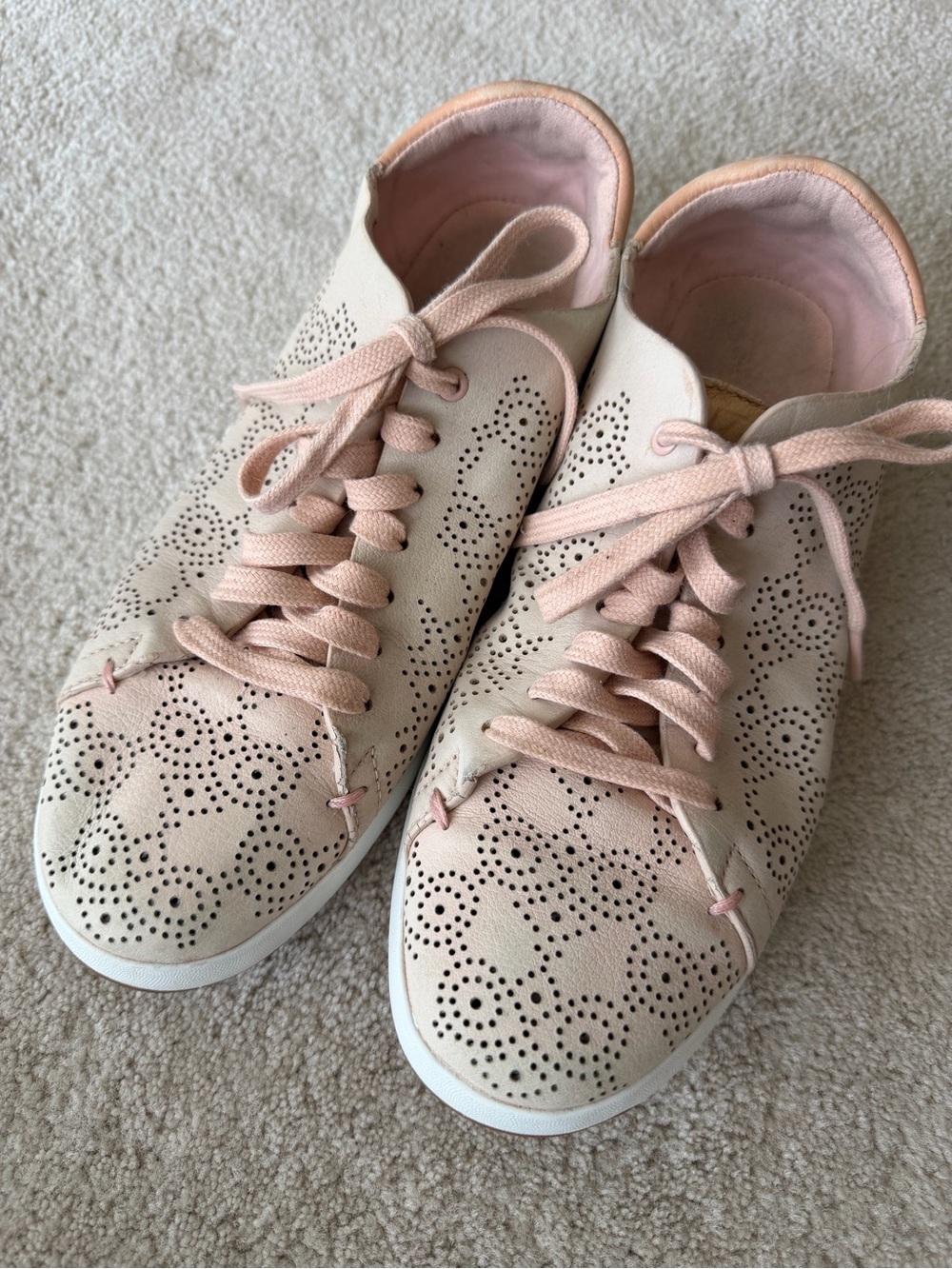 Cole Haan Grand Pro Perforated Lace-Up Sneakers - Blush Pink